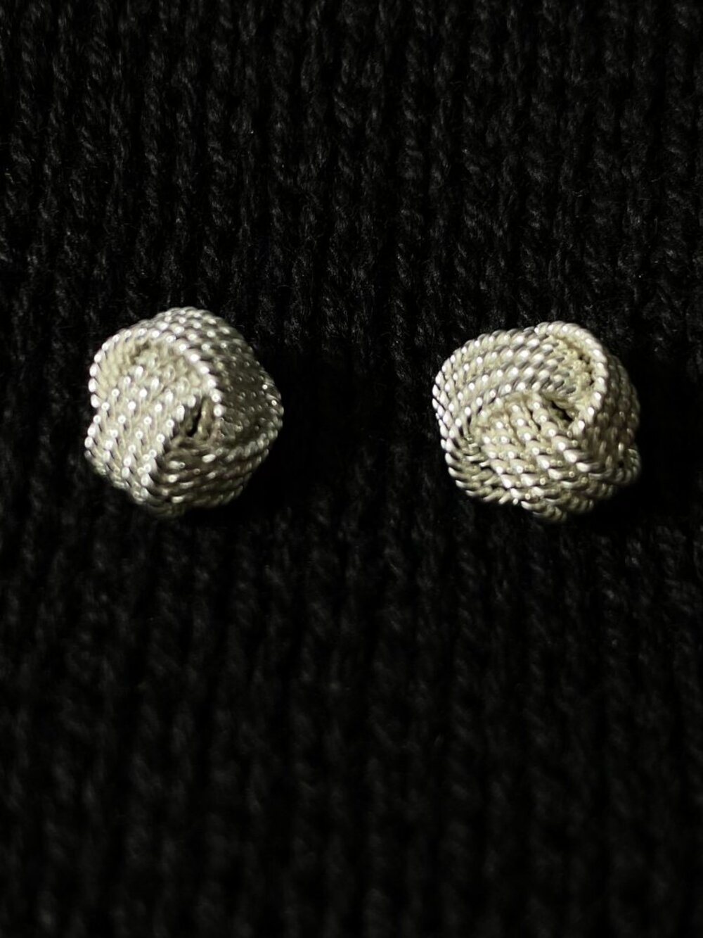 ARGENTO VIVO Sterling Silver 925 Twisted 4 Strand Knot Earrings Dainty NWT ($60)